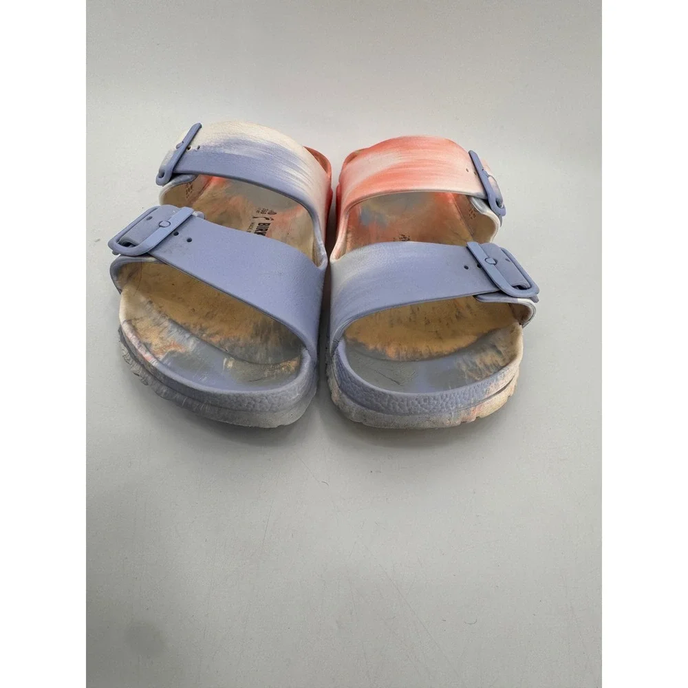 Birkenstock Arizona EVA Sandals Women 9 Narrow Multi Color Marbled Double Strap